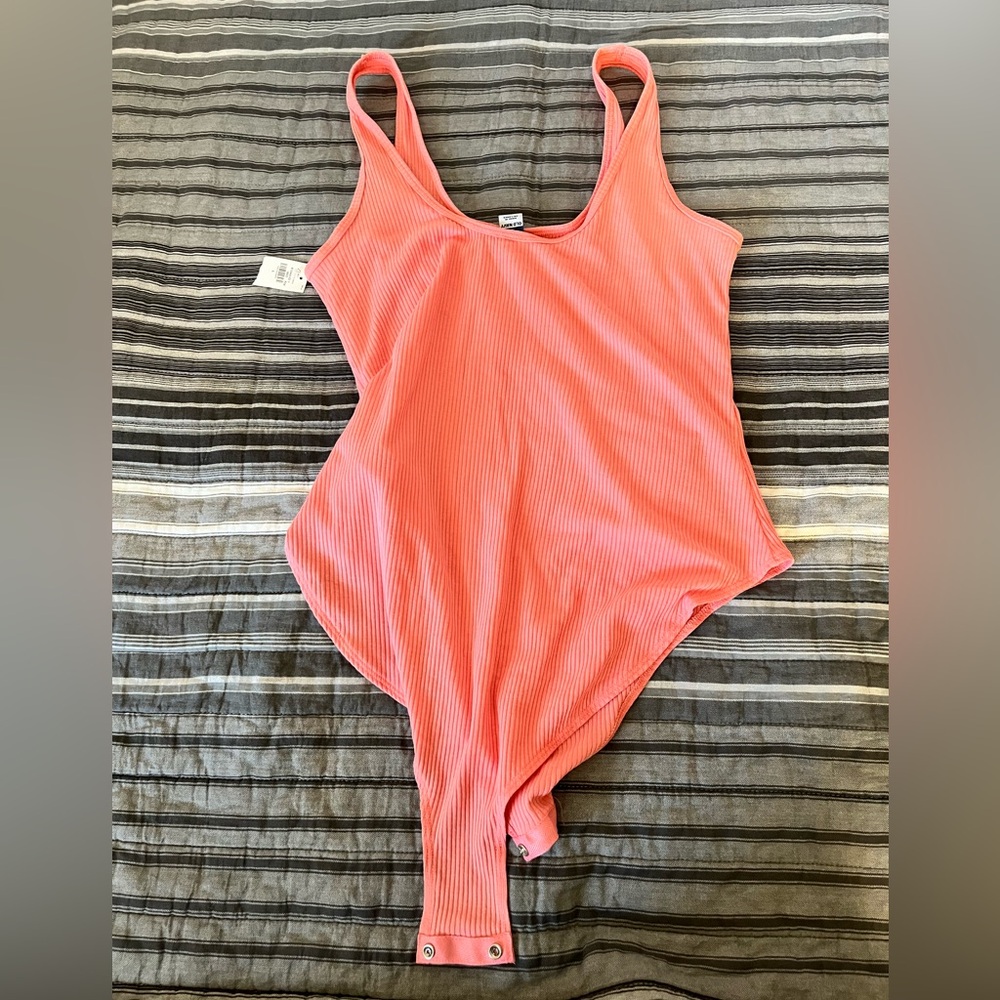 NWT Pink Ribbed Bodysuit Tank from Old Navy - Picture 2 of 5